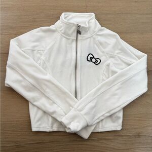 Forever 21 White Cropped Track Jacket